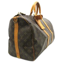 Louis Vuitton-Brown Louis Vuitton Monogram Keepall Bandouliere 45 Travel bag-Brown