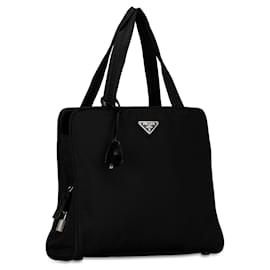 Prada-Black Prada Tessuto Handbag-Black