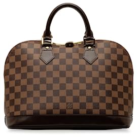 Louis Vuitton-Brown Louis Vuitton Damier Ebene Alma PM Handbag-Brown