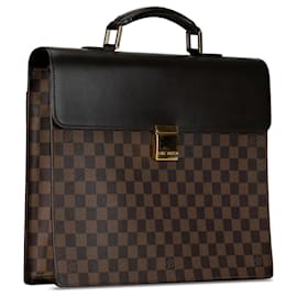 Louis Vuitton-Bolso de negocios marrón Louis Vuitton Damier Ebene Altona PM-Castaño