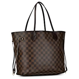 Louis Vuitton-Sac cabas marron Louis Vuitton Damier Ebene Neverfull MM-Marron