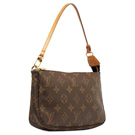 Louis Vuitton-Bolso de hombro Louis Vuitton Monogram Pochette Accessoires marrón-Castaño