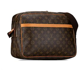 Louis Vuitton-Bolso bandolera Louis Vuitton Monogram Reporter GM marrón-Castaño