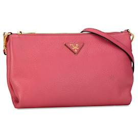 Prada-Pink Prada Vitello Daino Crossbody Bag-Pink