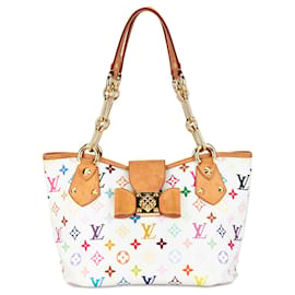 Louis Vuitton-Bolsa Louis Vuitton Monograma Multicolore Annie MM Branca-Branco