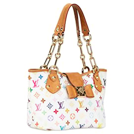 Louis Vuitton-Bolsa Louis Vuitton Monograma Multicolore Annie MM Branca-Branco