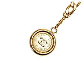 Chanel-Gold Chanel CC Medallion Chain-Link Belt-Golden