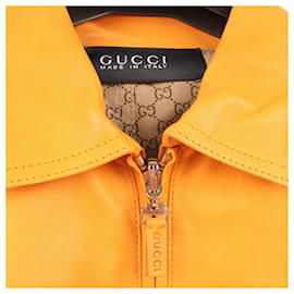 Gucci-Veste en cuir orange GUCCI, size 44-Autre