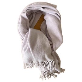 Étole Hermès en cachemire rose Rose
