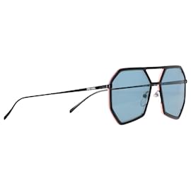 Prada-Prada SPR62X Geometric Tinted Sunglasses in Black Metal-Black