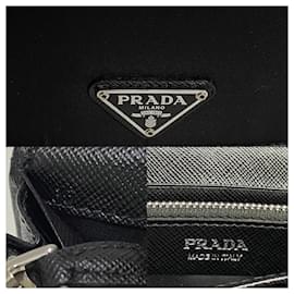 Prada-Portefeuille Continental Prada Tessuto en toile, portefeuille long en très bon état-Autre