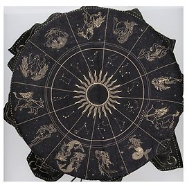 American Vintage Seelen-Schals T. Seide Schwarz