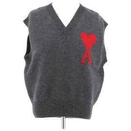 AMI Strickwaren & Sweatshirts T.Internationale M-Wolle Grau