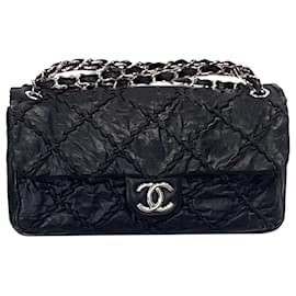 Chanel-XL flap bag-Navy blue