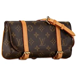 Louis Vuitton-Louis Vuitton Brown Monogram Pochette Marelle PM-Brown