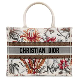 Dior-Dior White Medium Toile de Jouy Tropicalia Book Tote-White