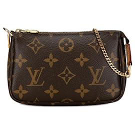 Louis Vuitton-Louis Vuitton Mini Monogram Brown Pochette Accessoires-Castaño