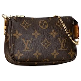 Louis Vuitton-Louis Vuitton Mini Monogram Brown Pochette Accessoires-Castaño