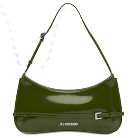 Jacquemus-Jacquemus Red Patent Le Bisou Ceinture Shoulder Bag-Red