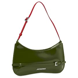 Jacquemus-Jacquemus Red Patent Le Bisou Ceinture Shoulder Bag-Red