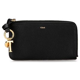 Chloé Chloe Leather Coin Case Black