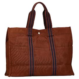 Hermès-Hermes Canvas Fourre Tout MM Canvas Tote Bag in Good condition-Other