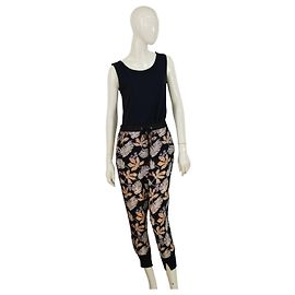 Calças crop 3.1 Phillip Lim em seda multicolorida dourada Multicor