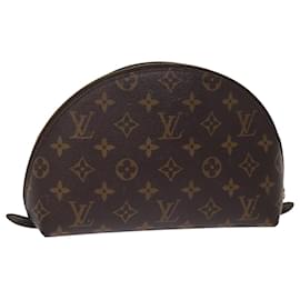 Louis Vuitton-LOUIS VUITTON Monogram Trousse Demi Ronde Cosmetic Pouch M47520 LV Auth 76034-Monogram