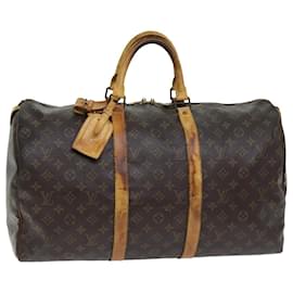 Louis Vuitton-Louis Vuitton Monogram Keepall 50 Boston Bag M41426 LV Auth 75917-Monogram