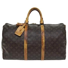 Louis Vuitton-Monograma de Louis Vuitton Keepall 50 Bolsa Boston M41426 LV Auth 75917-Monograma