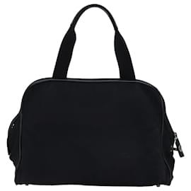 Prada-PRADA Hand Bag Nylon Black Auth 76000-Black