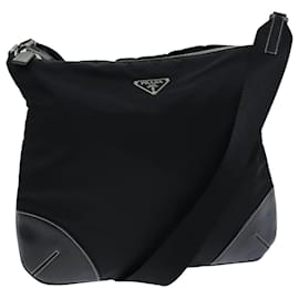 Prada-PRADA Shoulder Bag Nylon Black Auth ep4328-Black