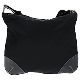 Prada-PRADA Shoulder Bag Nylon Black Auth ep4328-Black
