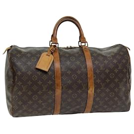 Louis Vuitton-Louis Vuitton Monogram Keepall 50 Boston Bag M41426 LV Auth 75916-Monogram