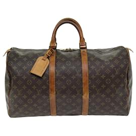 Louis Vuitton-Monograma de Louis Vuitton Keepall 50 Bolsa Boston M41426 LV Auth 75916-Monograma