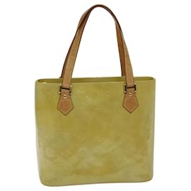 Louis Vuitton-Borsa a mano LOUIS VUITTON Monogram Vernis Houston Beige M91004 LV Auth tb1093-Beige