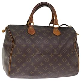 Louis Vuitton-Louis Vuitton Monogram Speedy 30 Bolso de mano M41526 LV Auth 75906-Monograma