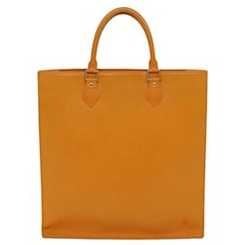 Louis Vuitton-Bolsa de mão LOUIS VUITTON Epi Sac Plat Laranja Mandarim M5274H LV Auth 75550-Laranja,Cinza