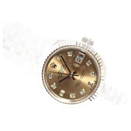 Rolex-Rolex Datejust28 champagne dial 10P diamond '23 18KYG combination Mens-Silvery
