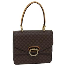 Céline-CELINE Sac à main en toile Macadam PVC Marron Auth 76088-Marron