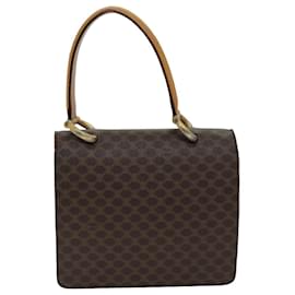 Céline-CELINE Macadam Canvas Hand Bag PVC Brown Auth 76088-Brown