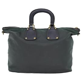Prada-Prada Hand Bag Nylon 2Way Green Auth 76129-Green