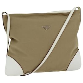 Prada-PRADA Shoulder Bag Canvas Beige Auth ep4213-Beige