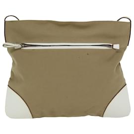 Prada-PRADA Shoulder Bag Canvas Beige Auth ep4213-Beige