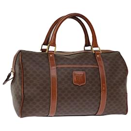 Céline-CELINE Sac Boston Toile Macadam Cuir PVC Marron Auth 76021-Marron