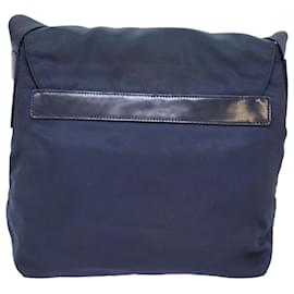 Prada-PRADA Shoulder Bag Nylon Navy Auth 75634-Navy blue