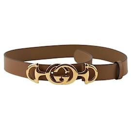 Gucci-Leather belt-Beige