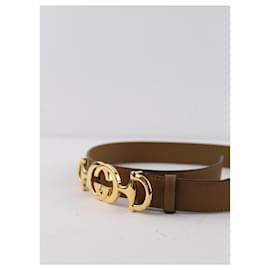 Gucci-Leather belt-Beige