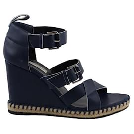 Balenciaga-Leather sandals-Blue