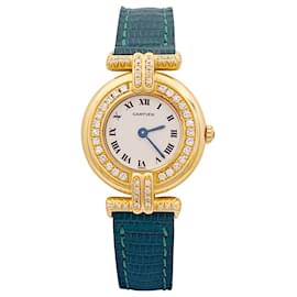 Cartier-Cartier “Colisée” watch, Yellow gold, diamants, cuir.-Other